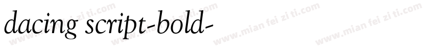 dacing script-bold字体转换